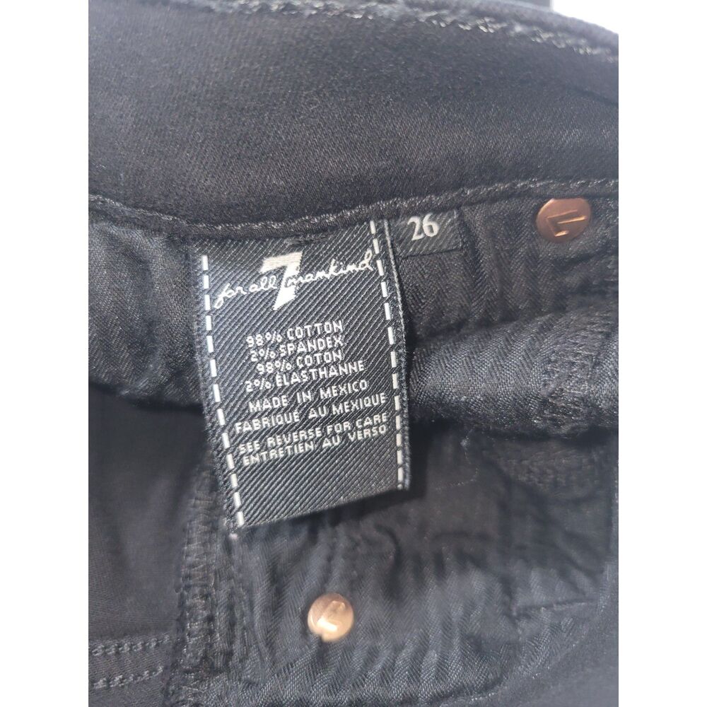 7 For All Mankind Black ankle gwenevere Denim Jeans Womens 26 - Picture 4 of 9